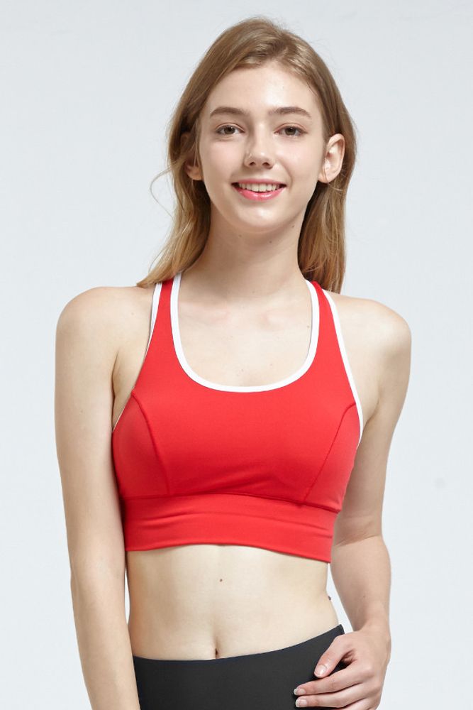 Surpplex] Color Matching Bra Top Crystal Red