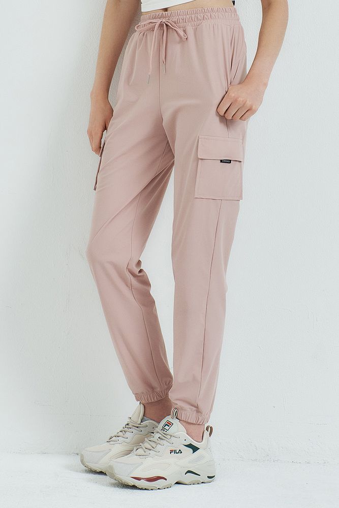Cielcoco CLWP9154 Celana Jogger Kargo dengan Cincin D _ MERAH MUDA _ Dibuat di Korea