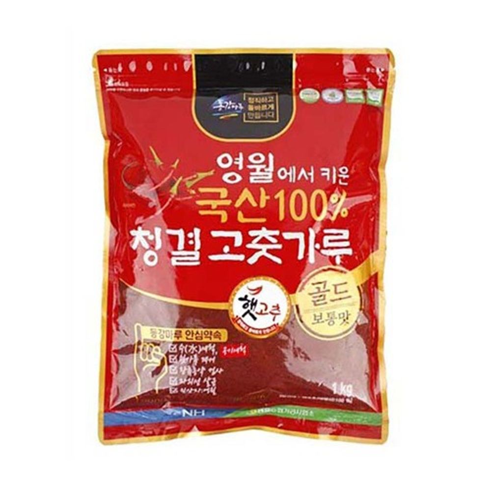 [Donggang Maru] Yeongwol Nonghyup Hat Pepper, Clean Red Pepper Powder (Normal Taste) 1kg_100% Domestic Chili, HACCP Certified, Clean Area _Made in Korea