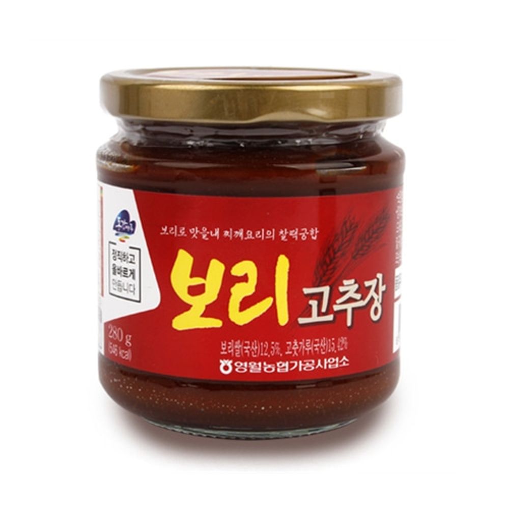 [Donggang Maru] Yeongwol Nonghyup Barley Gochujang 280g_Gangwon-do Traditional Method, Spicy Soup, Soup Flavor, Domestic Barley, 100% Domestic_ Made in Korea