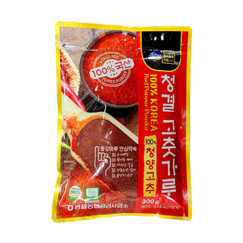 [Donggang Maru] Yeongwol Nonghyup Fresh Cheongyang Red Pepper Powder 300g – Premium Red Pepper Powder for Adding Spicy and Rich Flavors _Made in Korea
