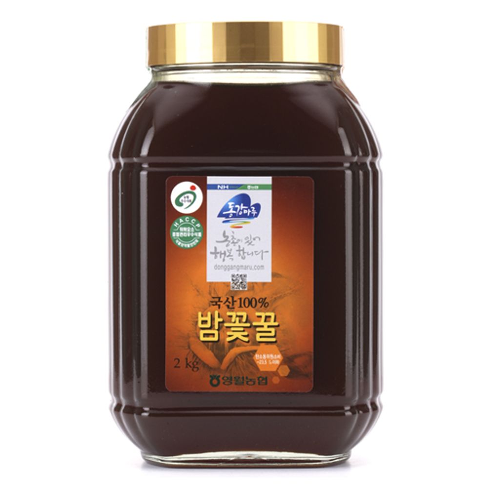 [Donggang Maru] Yeongwol Nonghyup Chestnut Blossom Honey 2KG (BOTTLE) – Premium Honey with Rich Chestnut Aroma Harvested from Pristine Regions _ Made in Korea.