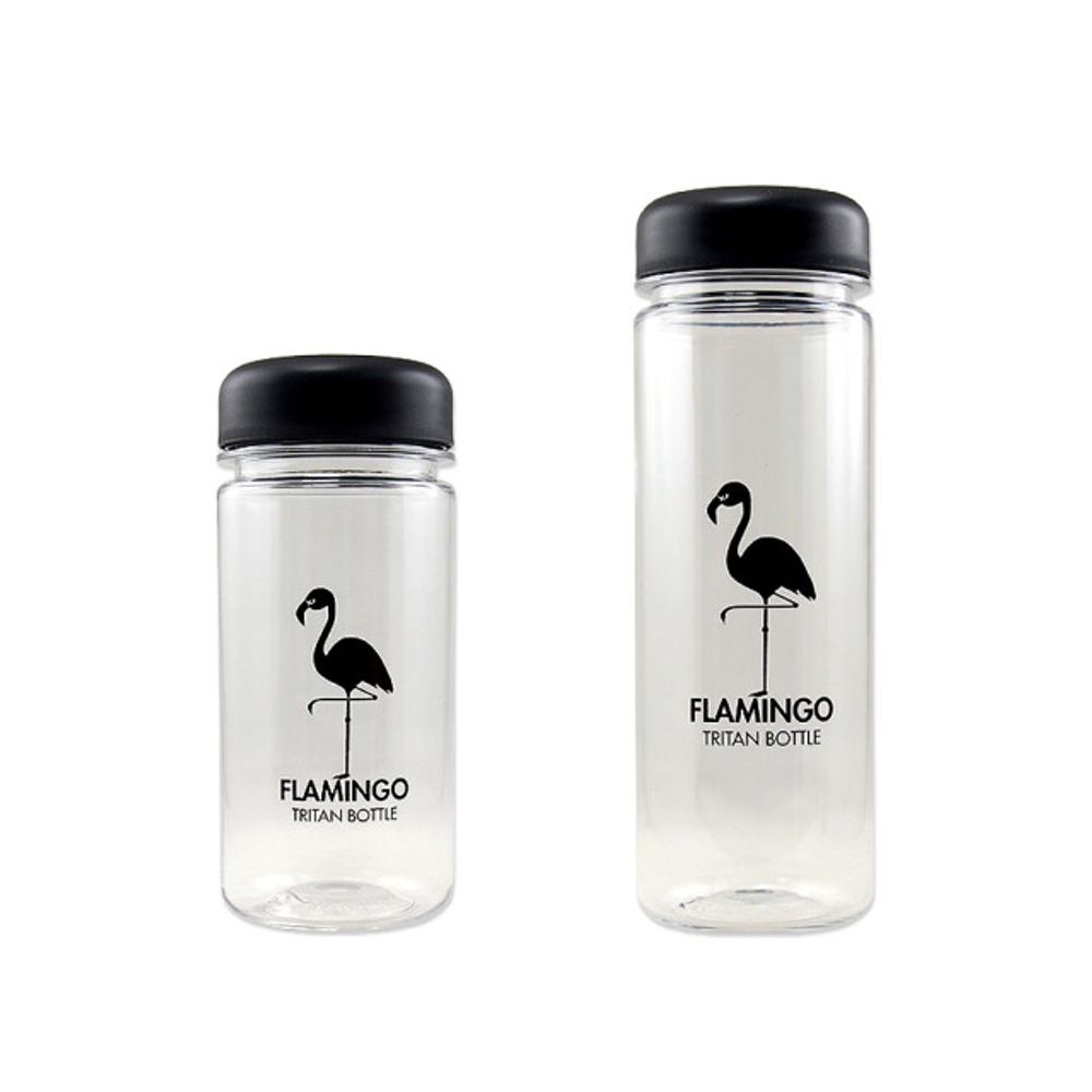[BeVenuto] Flamingo Tritan Bottle 350ml Black _ BPA Free Water Bottle, For Fitness, Gym and Outdoor Sports, Made in Korea