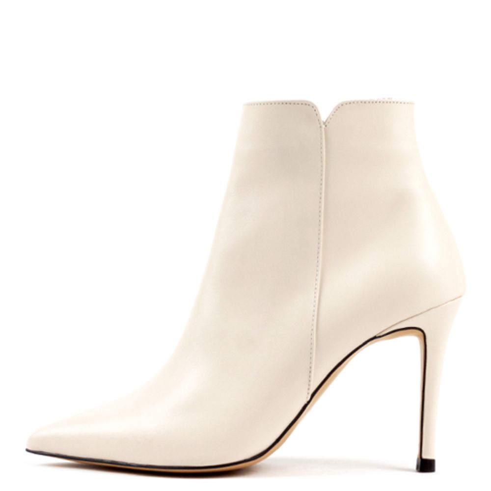 ★ROH SEOUL★ Twinfaced ankle boots Beige m1037_1366850 Beige leather ankle boots with a square toe - BRAVOMODA