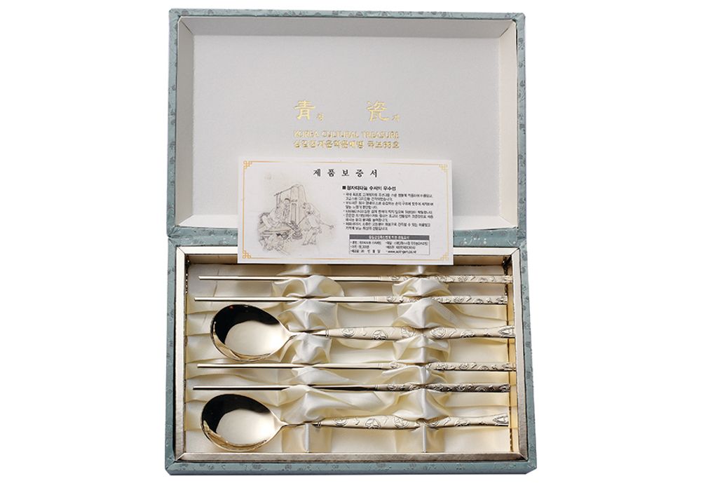 [Solingen] Corea Celadon Titanium Coatied Spoon, Chopstick Set (for 2 people), Spoon 2P, Chopsticks 2P _ Made in KOREA
