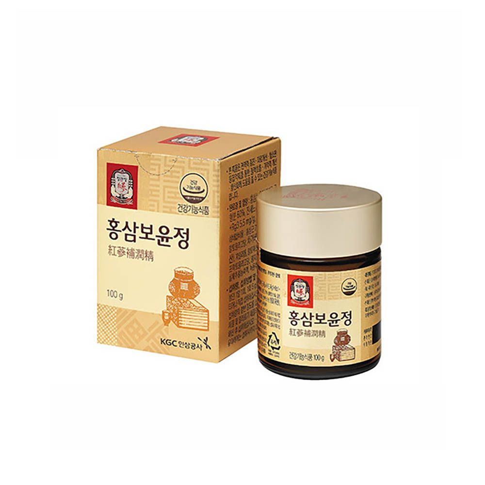 Jung Kwan Jang Red Ginseng Boyunjeong 100g x 1 bottle, 6-year-old red ginseng concentrate, chaga mushroom, reishi concentrate, deer antler extract, gift paper bag included - Made in KOREA