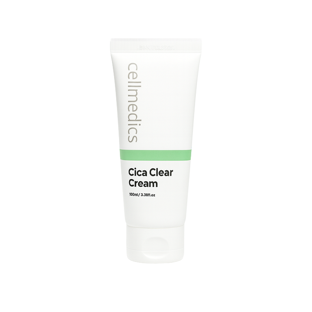 CELLMEDICS CICA CLEAR CREAM 100ml , Moisture Balance, Sebum Control, Soothing Antibacterial Anti-Inflammatory, Skin Barrier Strengthening - Made in Korea