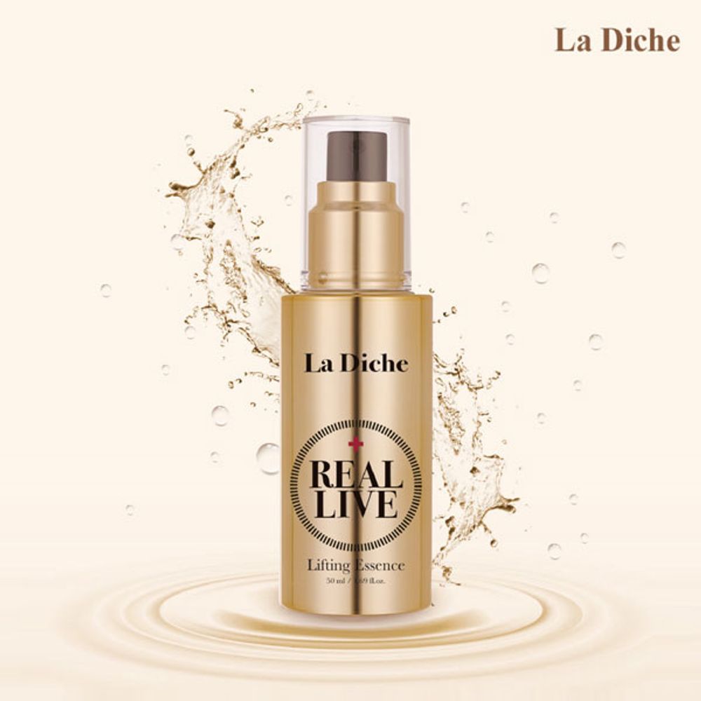[Nadree] La Diche Real Live Lifting Essence 50ml Radiant Skin, Moisturizing, Skin Nutrition, Breighening Wrinkle Care, Under Eyes, Glabella, Forehead, Neck -  Made in Korea
