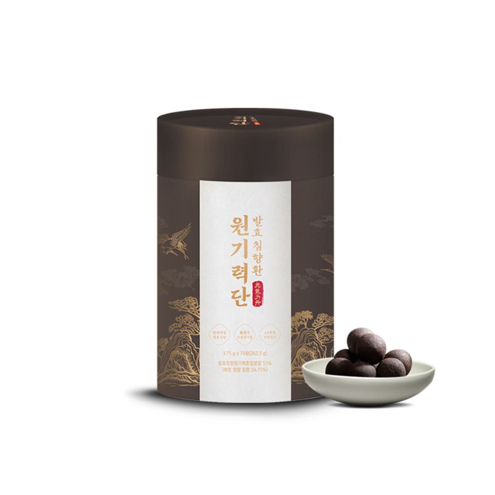 [ChunhoNcare] Premium Fermented Agarwood and Deer Antler Vitality Wonki-Ryuk-Dan Balls Bulk Size 3.75g 70 Count _ Made in Korea