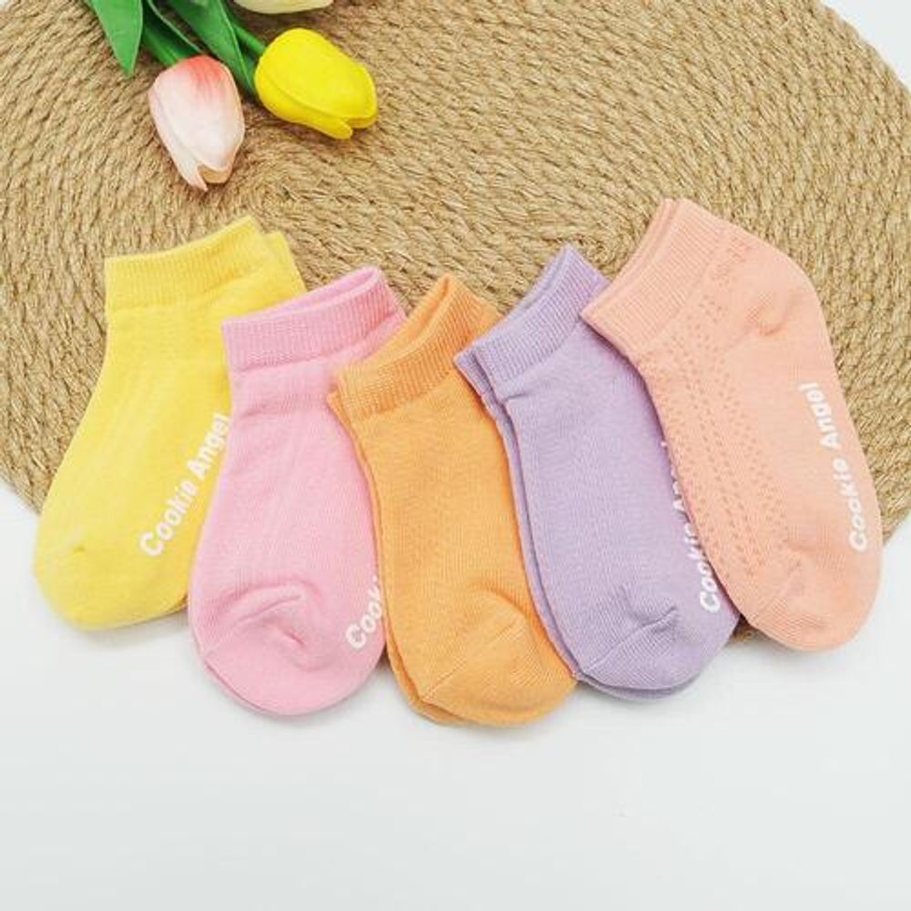 [Gienmall] Toddler Child Socks 5sets Ankle Socks-Character Mesh Baby Girls Baby-Made in Korea