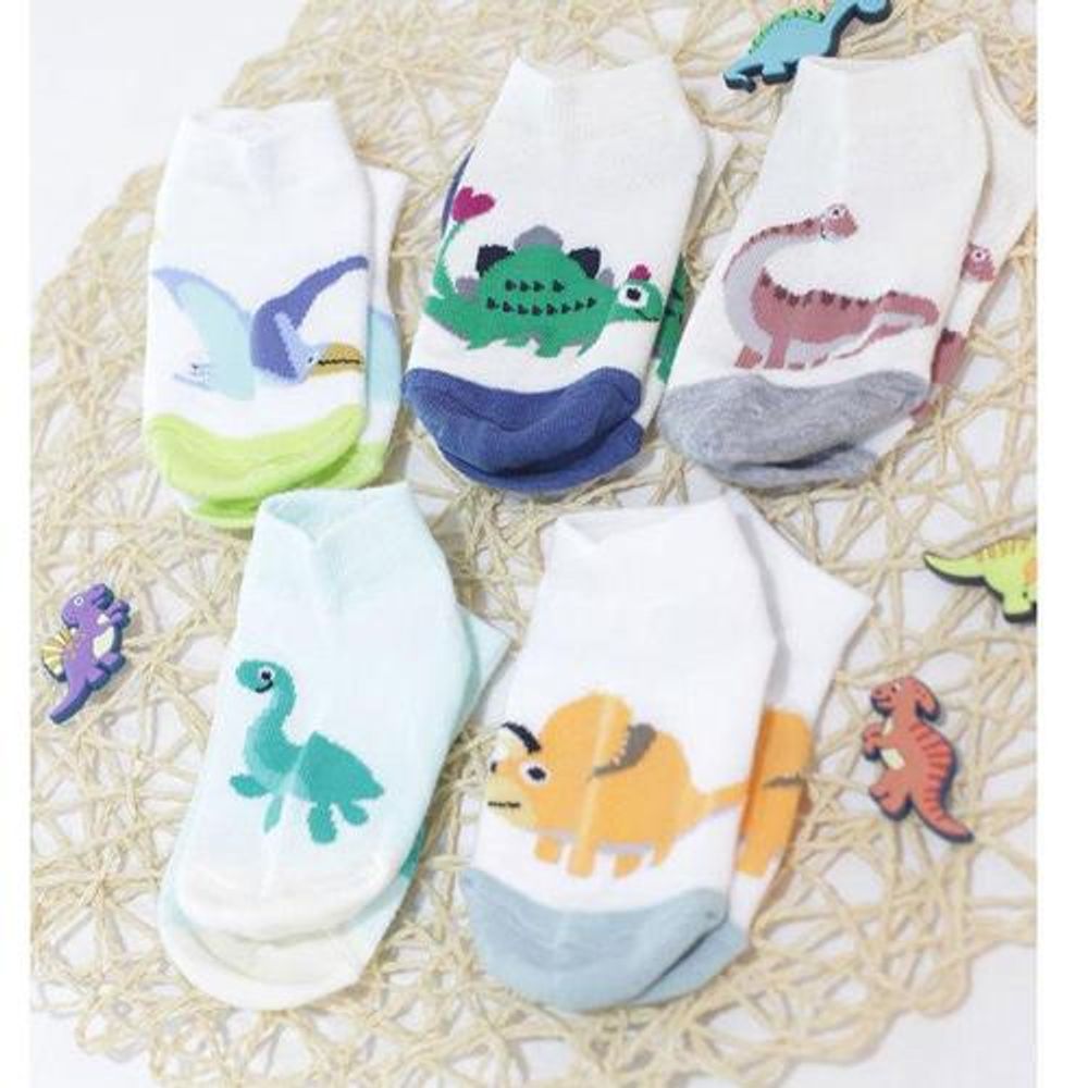 [Gienmall] Toddler Child Socks 5sets Ankle socks-Boys and Girls Simple Basic Character Baby Socks-Made in Korea
