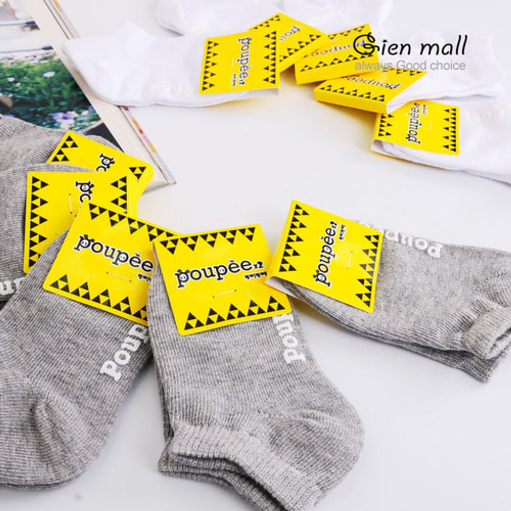 [Gienmall] Toddler Child Socks 10sets socks-Boys and girls simple basic character Mesh baby socks-Made in Korea