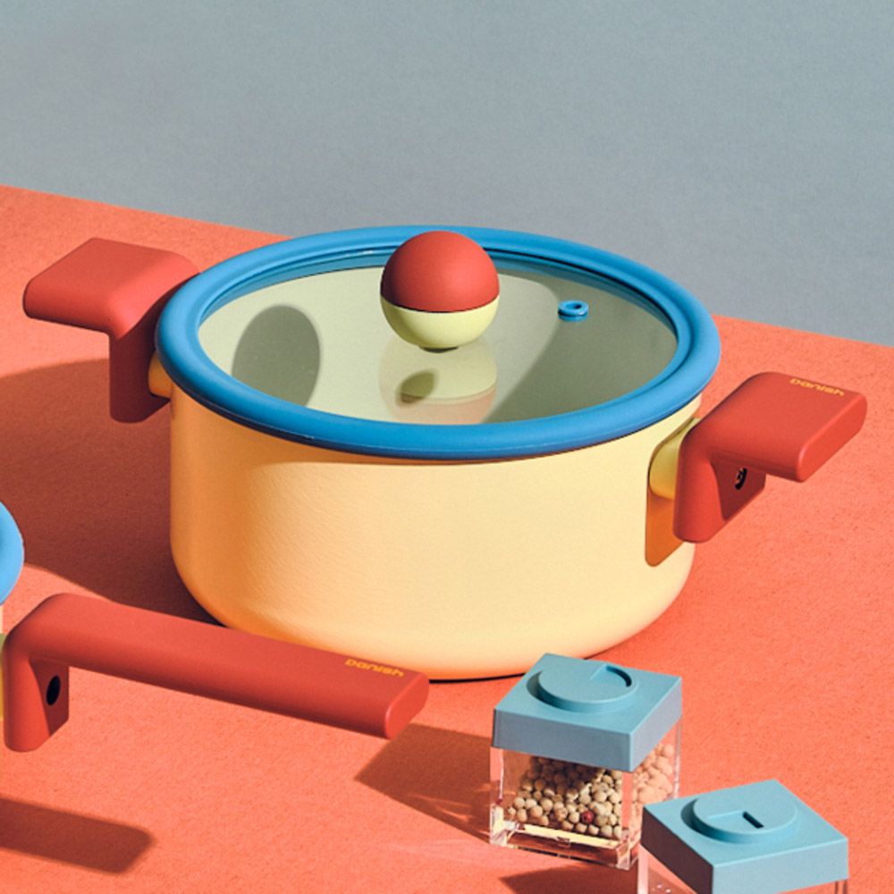 [NEOFLAM] Aluminum Cookware Danish 18cm Stock Pot-Full Induction ceramic-Made in Korea