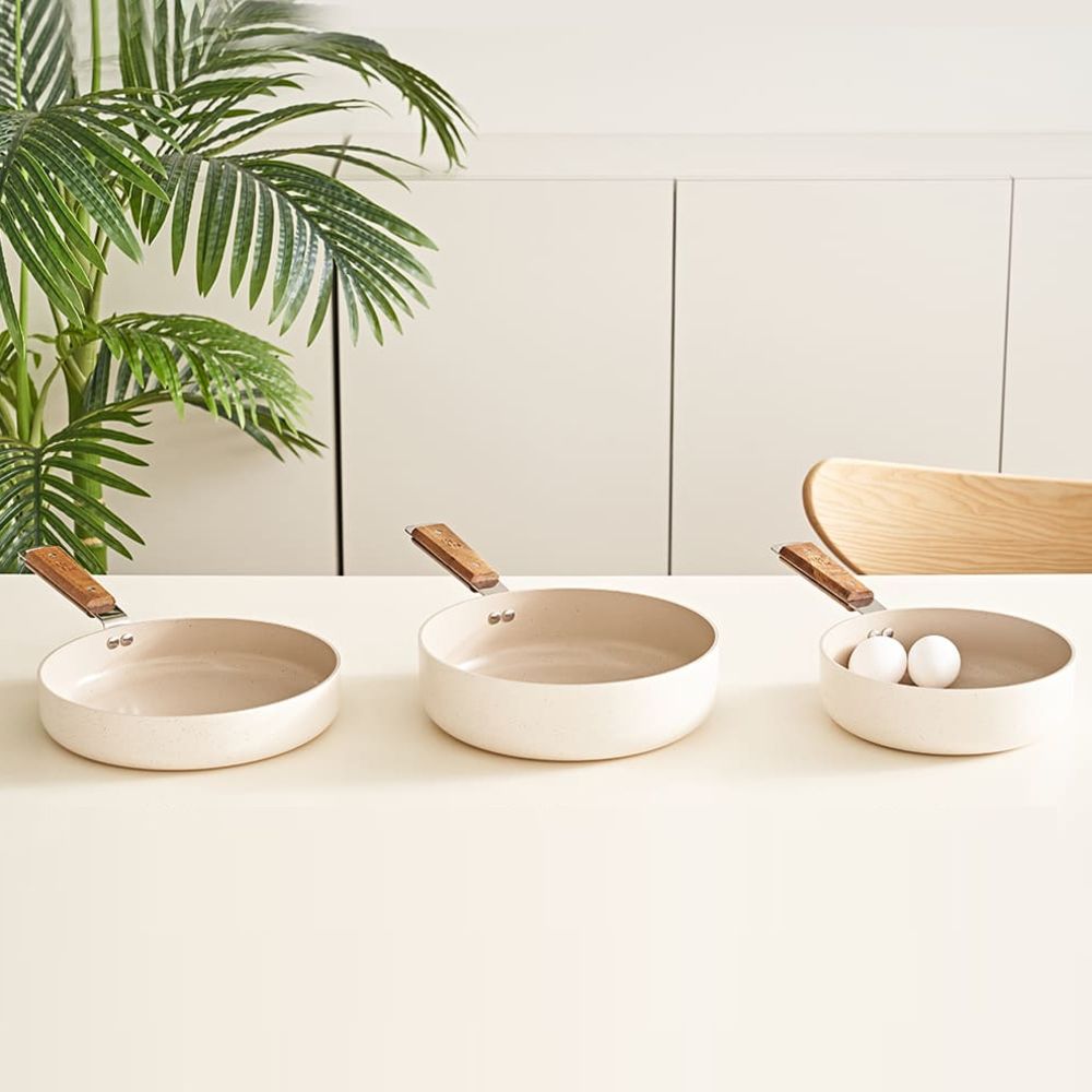 [NEOFLAM] BIEN frying pan set(20cm/24cm Multi Pan, 24cm Fry Pan)-Full Induction ceramic-Made in Korea