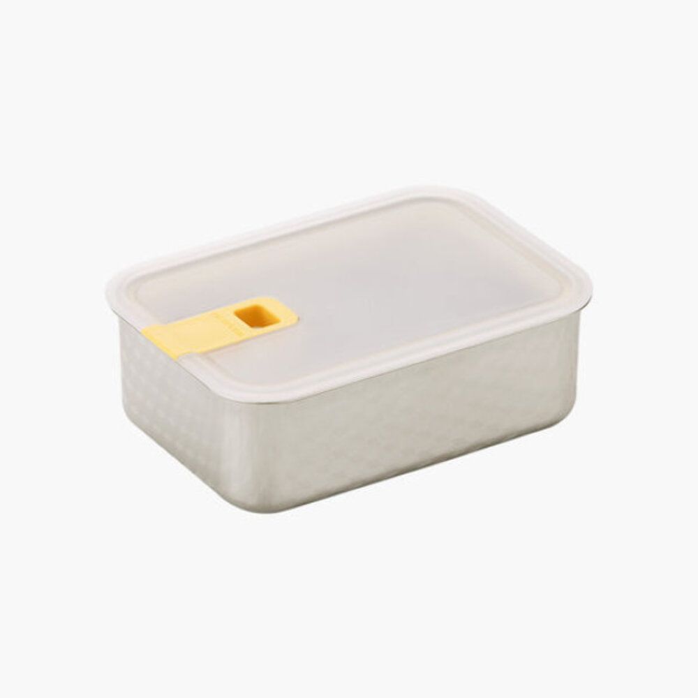 [NEOPLAM] PerfectSeal S Rectangular Airtight Container 1150ml  (Grid Pattern) – Easy and Safe to Use, Perfect Airtight Seal