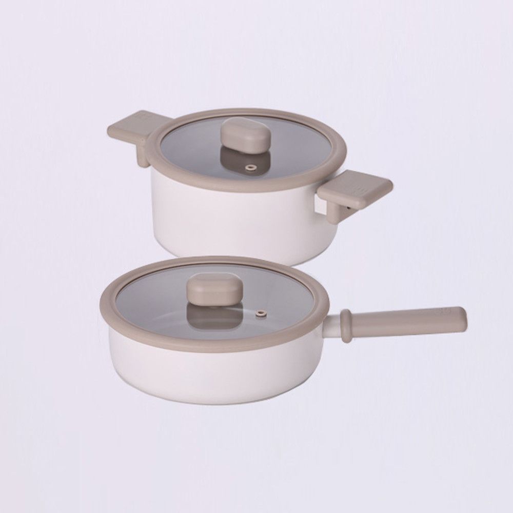 NEOFLAM Chouchou Cookware Duo Set (18cm Casserole + 20cm Multi-Pan)  _ Made in Korea