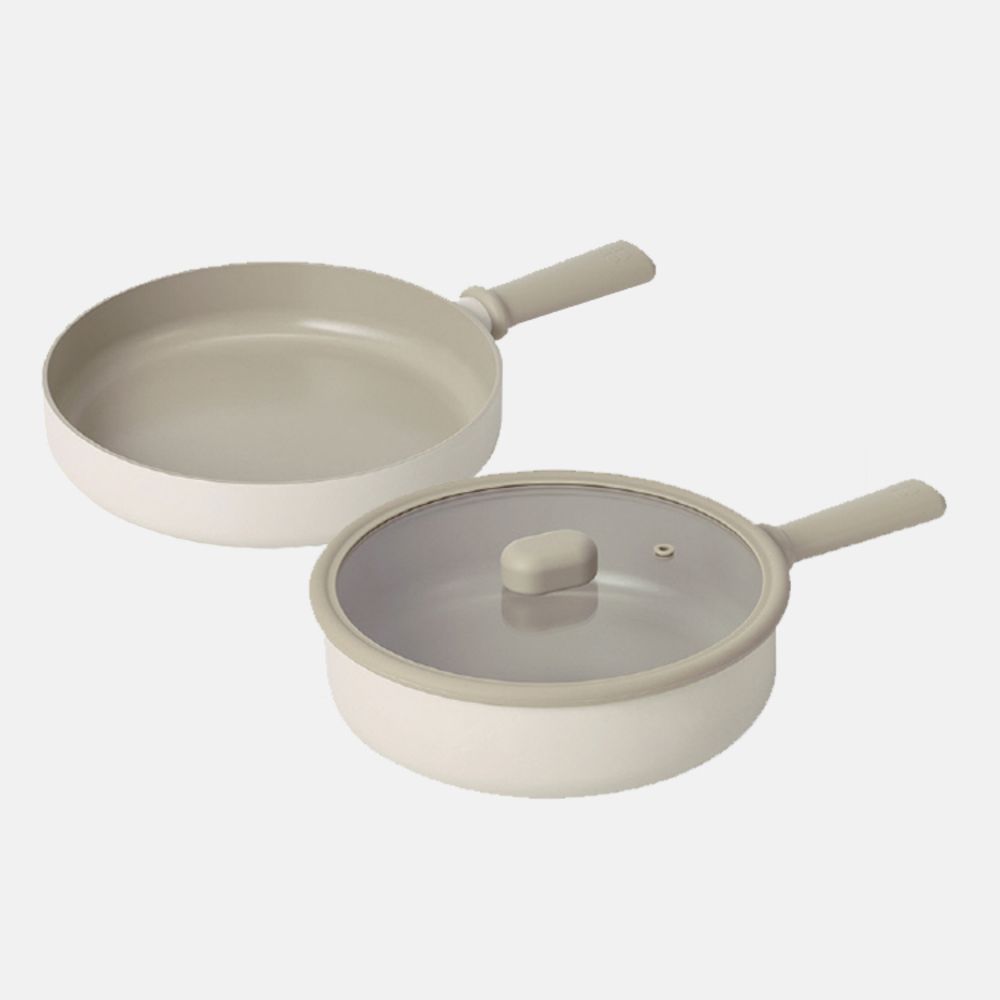 NEOFLAM Chouchou IH Full Induction Frypan 2-Piece Set (24cm Multi Pan + 24cm Frypan) _ Made in Korea