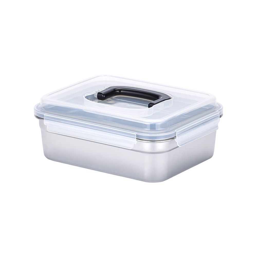 NEOFLAM Q-Stainless 304 Kimchi Storage Container – Airtight Rectangular 4L