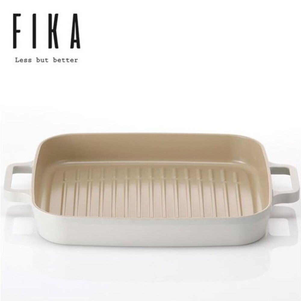 NEOFLAM FIKA 28cm Square Grill Pan _ Swedish-Inspired Design & Healthy Ceramic Cookware _ Made in Korea
