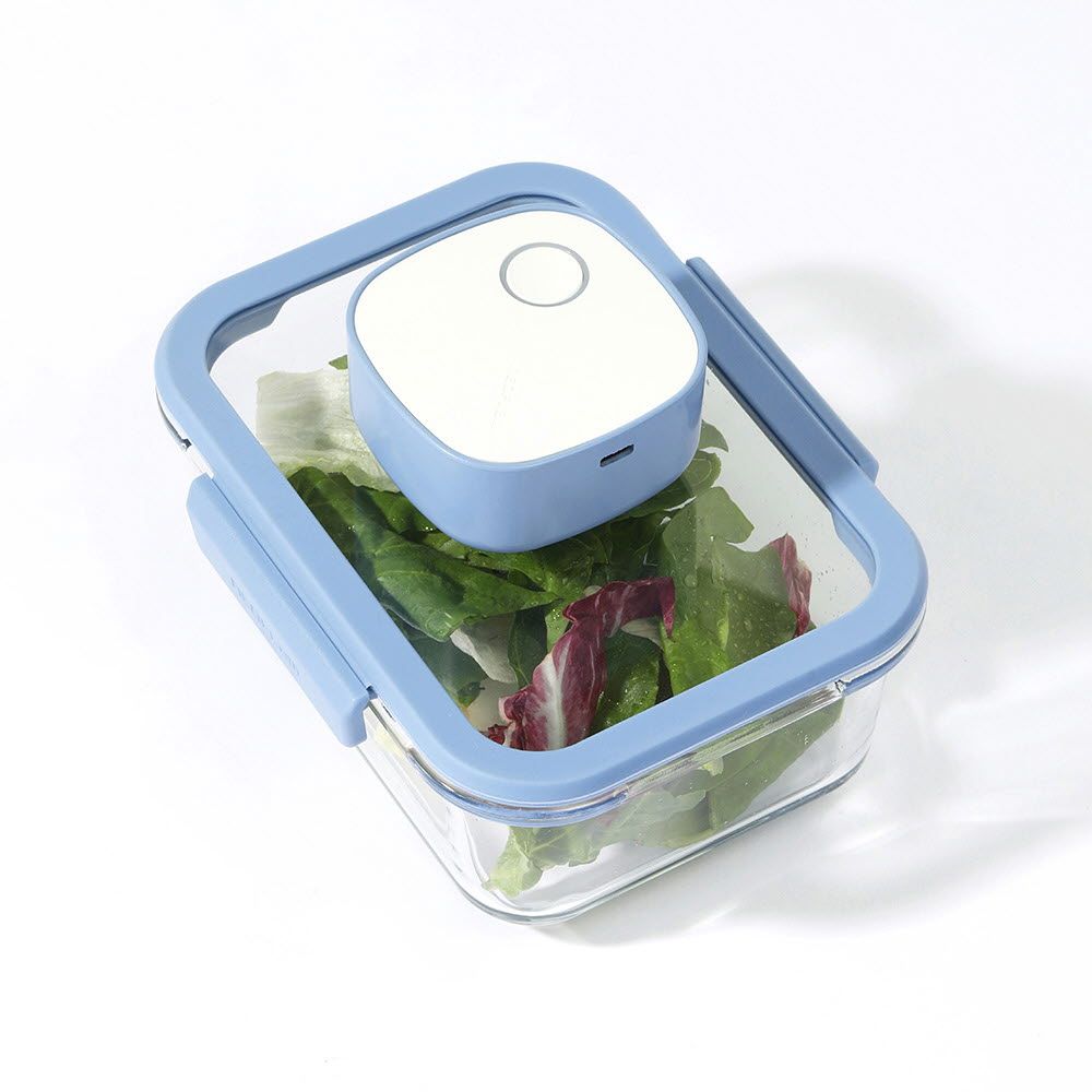 [NEOFLAM] VacuSeal Heat-Resistant Glass Vacuum Container Square 1000ml