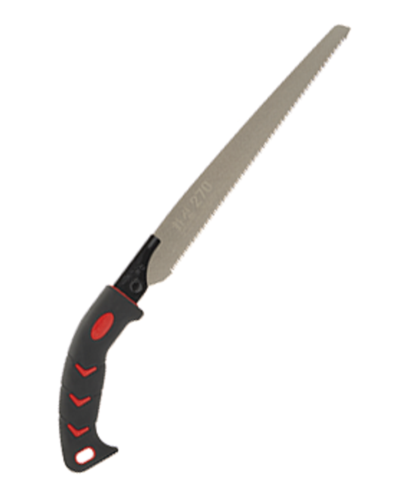 [HWASHIN] Fruit Tree Pruning Saw H-270, Carbon Tool Steel SK-5, Electroless Nickel plating Plating, 3-Side Grinding of Teeth - Made in Korea