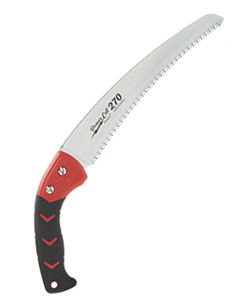 [HWASHIN] Power-Cut Pruning Curved Saw TC-270, Carbon Tool Steel SK-5, Hard Chrome Plating, 3-Side Grinding of Teeth, Rplaceable Saw Blade - Made in Korea