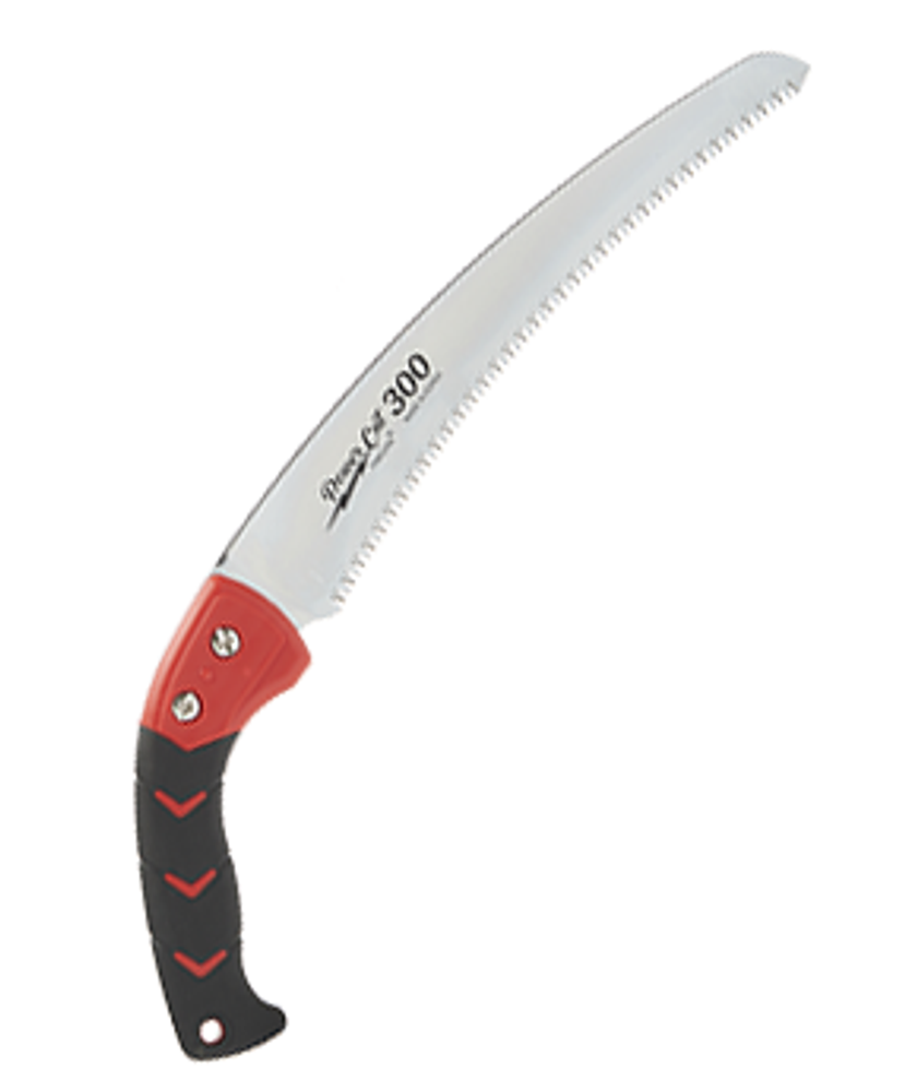 [HWASHIN] Power-Cut Pruning Curved Saw TC-300, Carbon Tool Steel SK-5, Hard Chrome Plating, 3-Side Grinding of Teeth, Rplaceable Saw Blade - Made in Korea