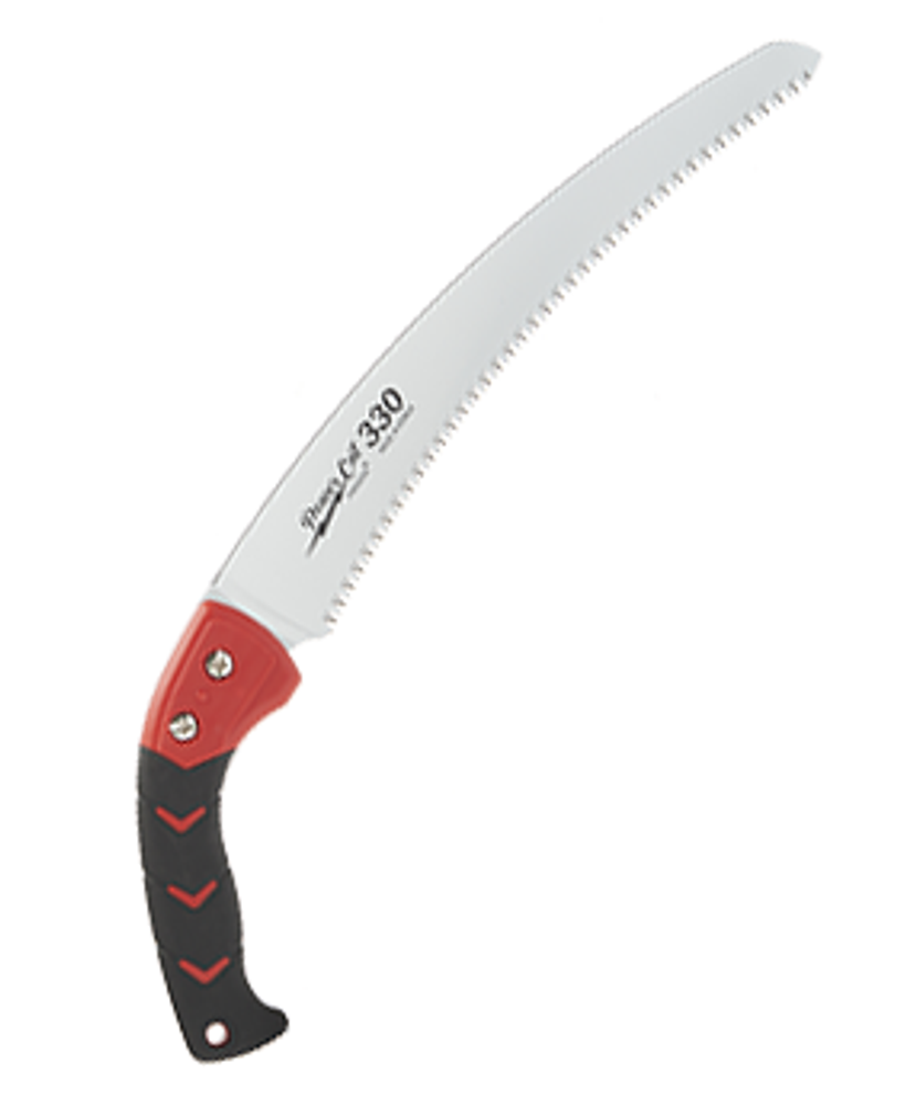 [HWASHIN] Power-Cut Pruning Curved Saw TC-330, Carbon Tool Steel SK-5, Hard Chrome Plating, 3-Side Grinding of Teeth, Rplaceable Saw Blade - Made in Korea