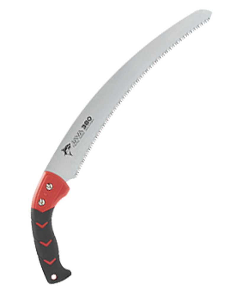 [HWASHIN] JAVA Pruning Curved Saw TCK-380, Carbon Tool Steel SK-5, Hard Chrome Plating, 3-Side Grinding of Teeth, Rplaceable Saw Blade - Made in Korea