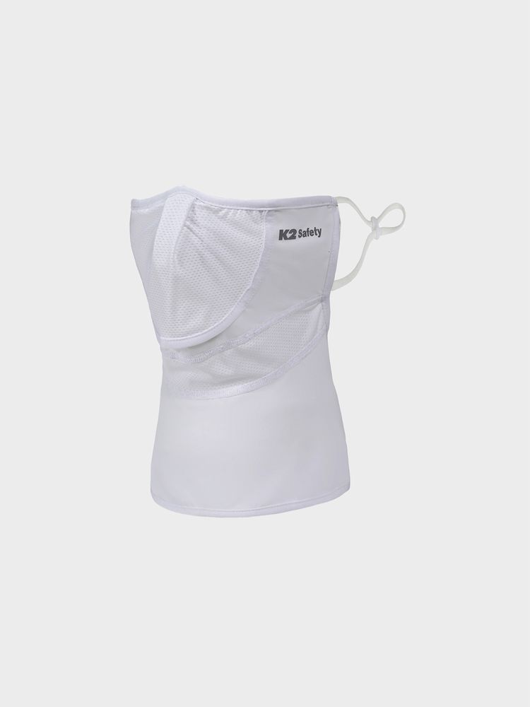 K2 Safety Flow Scarf – Cooling Breathable Face & Neck Cover with Adjustable Fit (White / Black / Beige)