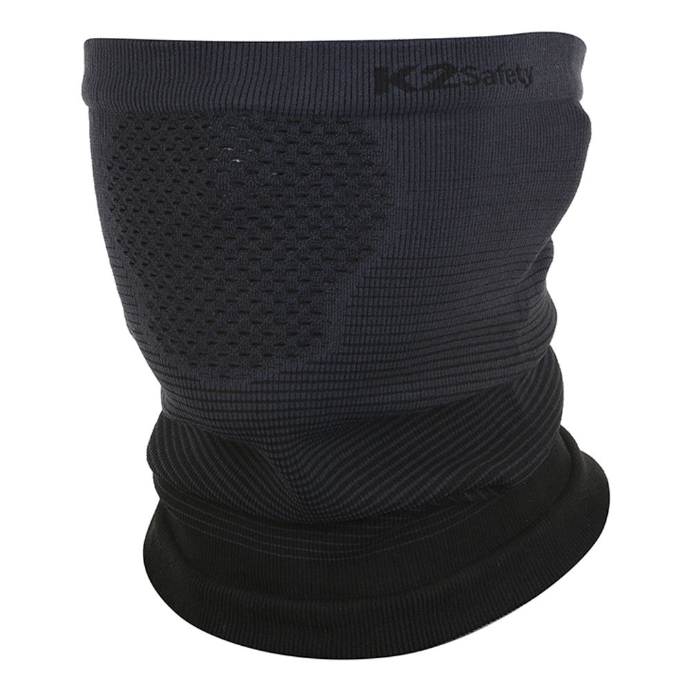 K2 Safety Soft Neck Gaiter II - Reversible, Windproof & Anti-Fog Mesh (Black)