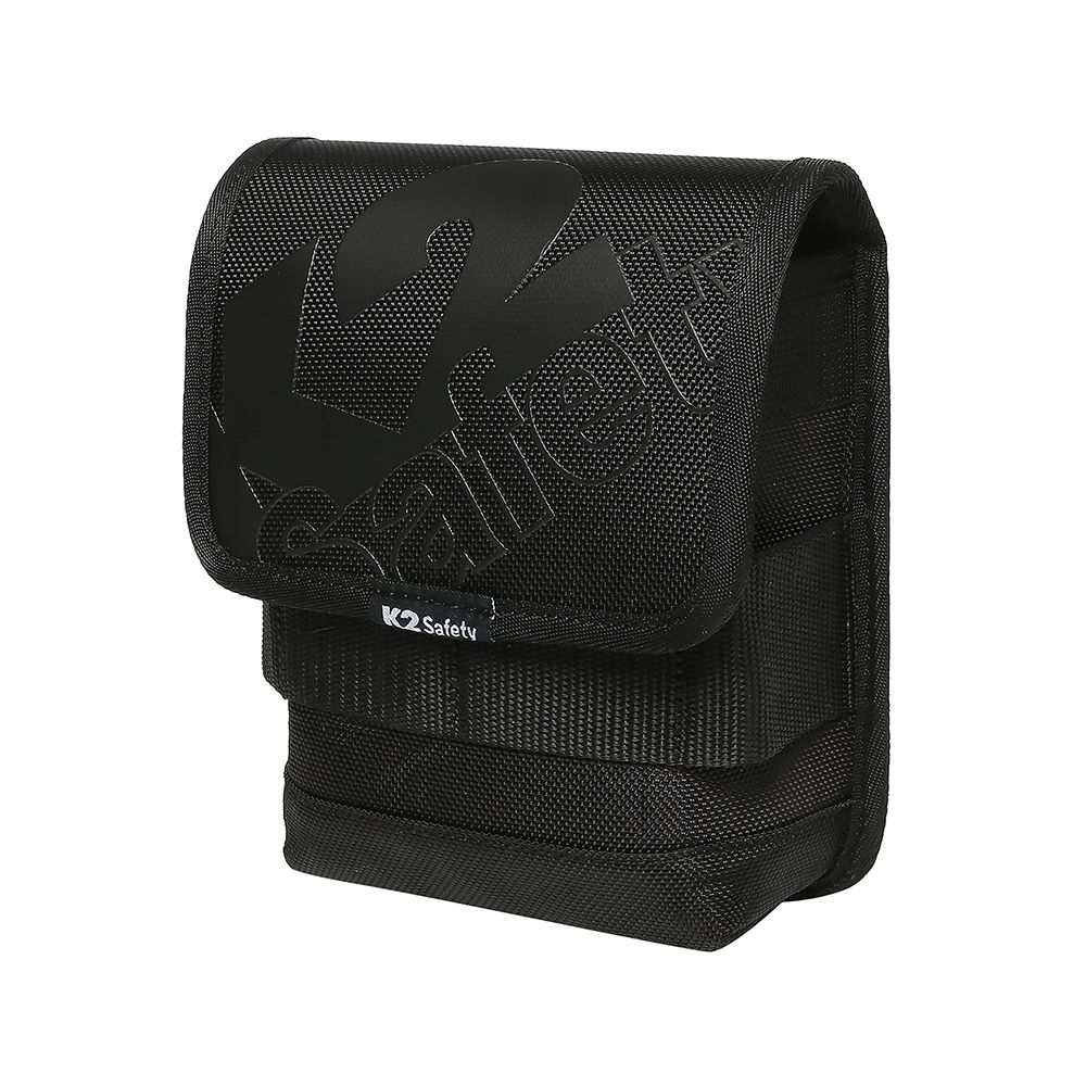K2 Safety Hard Shell Tool Pouch Square - Adjustable, Durable, Belt-Attachable (Black)