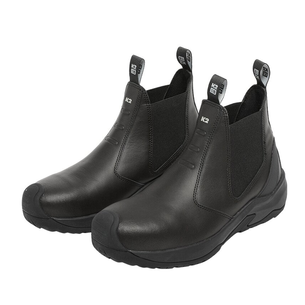 K2 Safety Ultra-Lightweight Chelsea Work BootsK2-118DB (Dark Brown) – Slip-On Ankle Safety Shoes with Composite Toe & Anti-Slip Sole