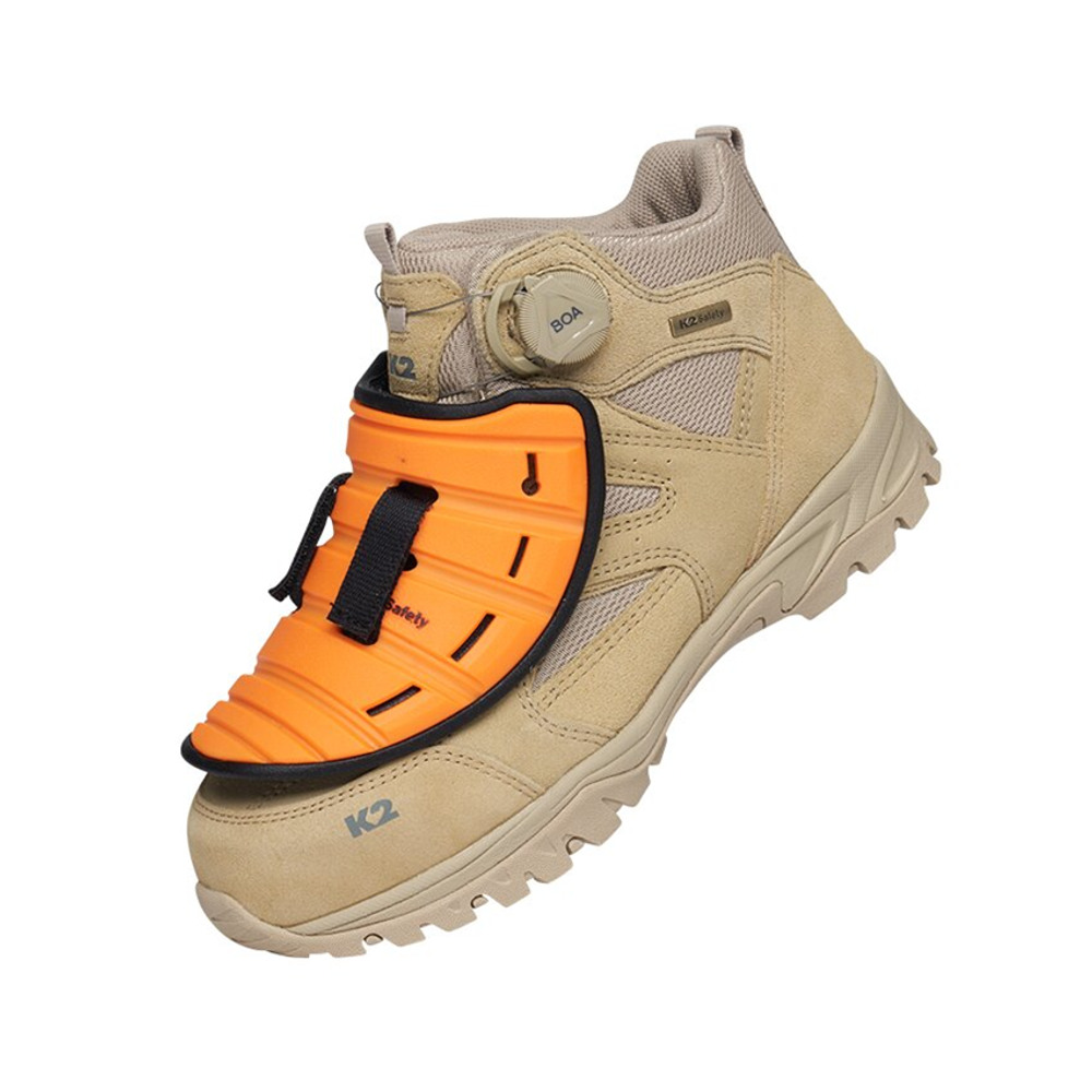 K2 Safety Instep Guard Work Boots K2-67BE (Beige) – BOA Fit, Thermal Lining, Removable Protection