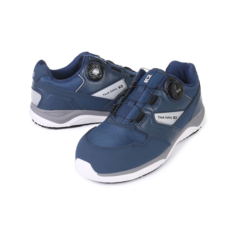 K2 Safety K2-68D (Navy) – Lightweight Breathable Safety Shoes with BOA® Fit System & Slip-Resistant Outsole