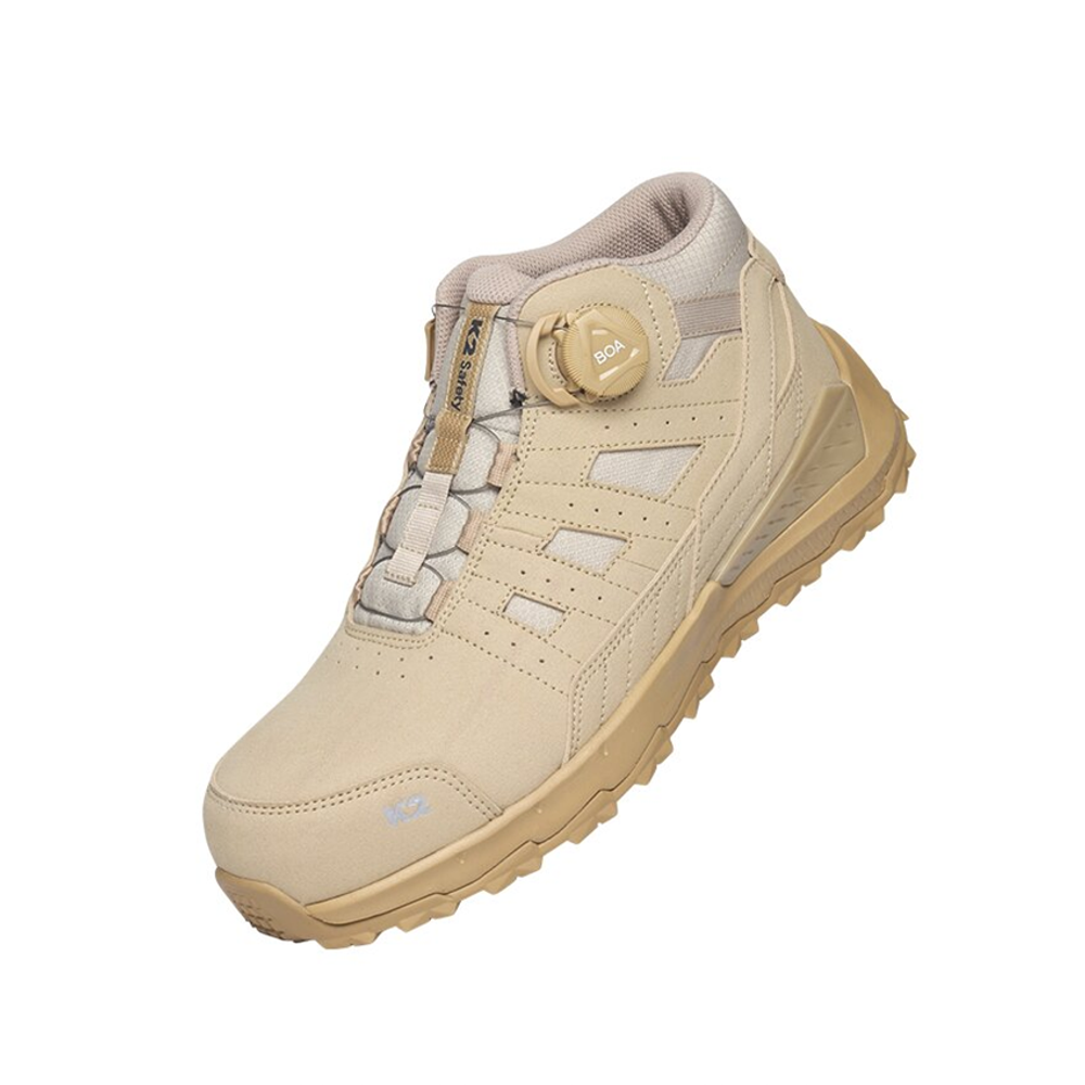 K2 Safety K2-97BE (Beige) – Breathable Air Mesh Tactical Work Shoes with BOA® Fit System