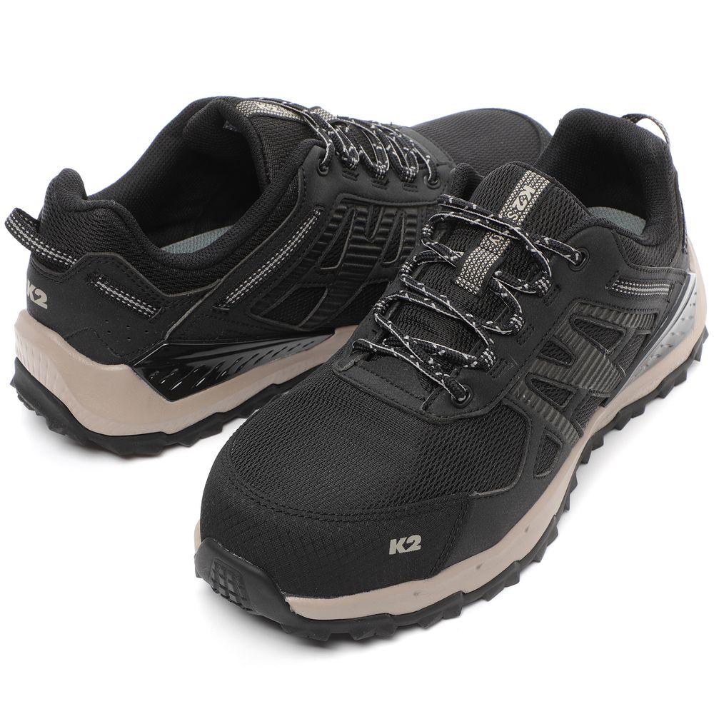K2 Safety K2-99 (Black) – Lightweight Breathable Air Mesh Safety Shoes with EVA Cushion & Slip-Resistant Outsole