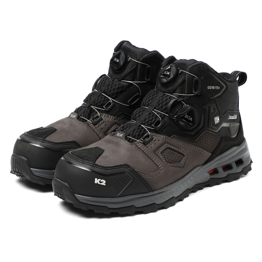K2 Safety KG-101 (Dark Brown) – GORE-TEX® Cushioned Safety Shoes with Dual BOA® Fit System