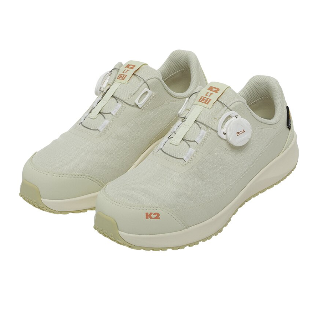 K2 Safety Women's Ultra-Lightweight Work Shoes LT-121LB (Light Beige) – BOA Fit System, Cordura Mesh, Composite Toe, Anti-Slip