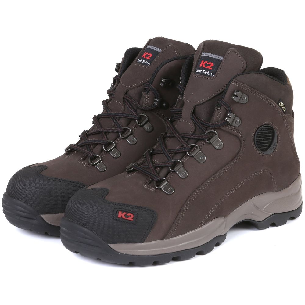 [K2-Safety] KG-50LP Ankle Safety Shoes, Waterproof Nubuck Leather, Pylon Midsole, Rubber Outsole, Air Vent Excellent Breathability and Resilience. Gore-Tex
