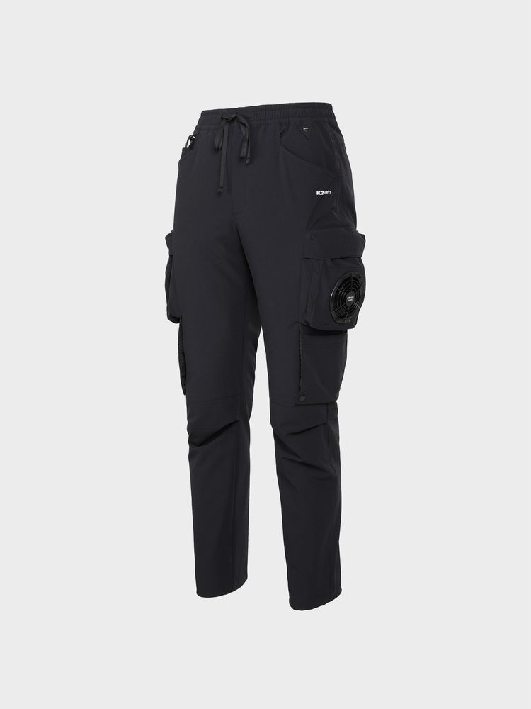 K2 Safety Air Wind Pants - Wearable Fan, Cooling, Stretchy & Convertible (Dark Navy)