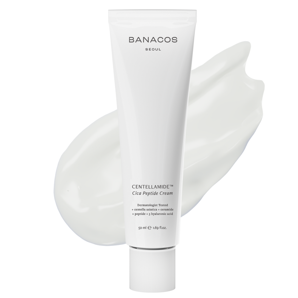[BANACOS] CENTELLAMIDE CICA PEPTIDE CREAM 50mL-5 hyaluronic acid, Dermatologist Tested, HIGHLY BARRIER CARE-Made in Korea