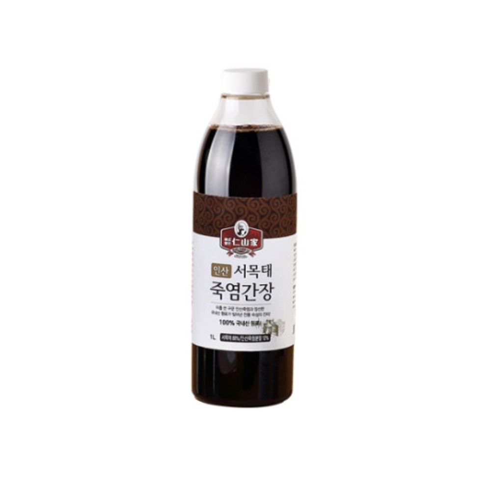 [INSAN BAMB00 SALT] INSAN Family Seomoktae(Black beans) BAMB00 SALT Fermented Bean Naturally Brewed Soy Sauce 1L-Made in Korea