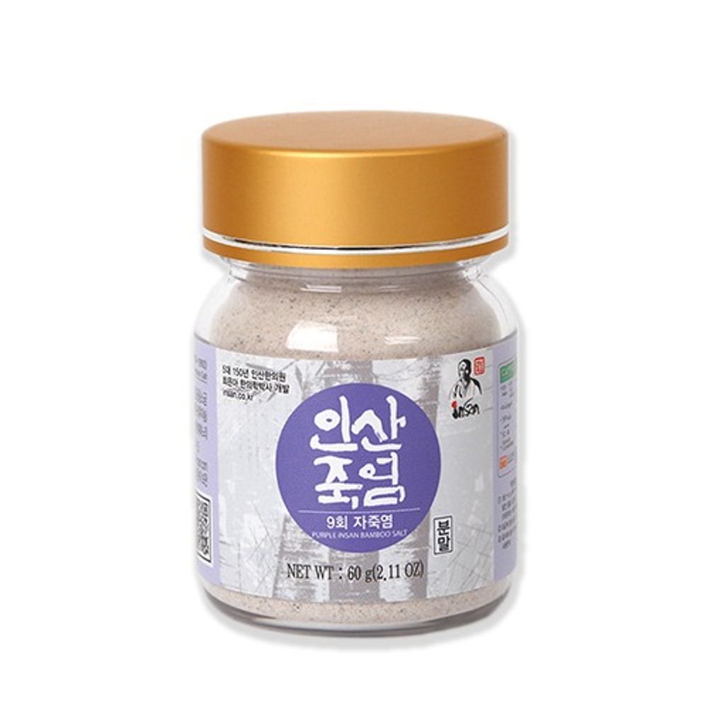 [INSAN BAMBOO SALT] Insan Roasted Purple Bamboo Salt (Powder) 60g - Made in Korea