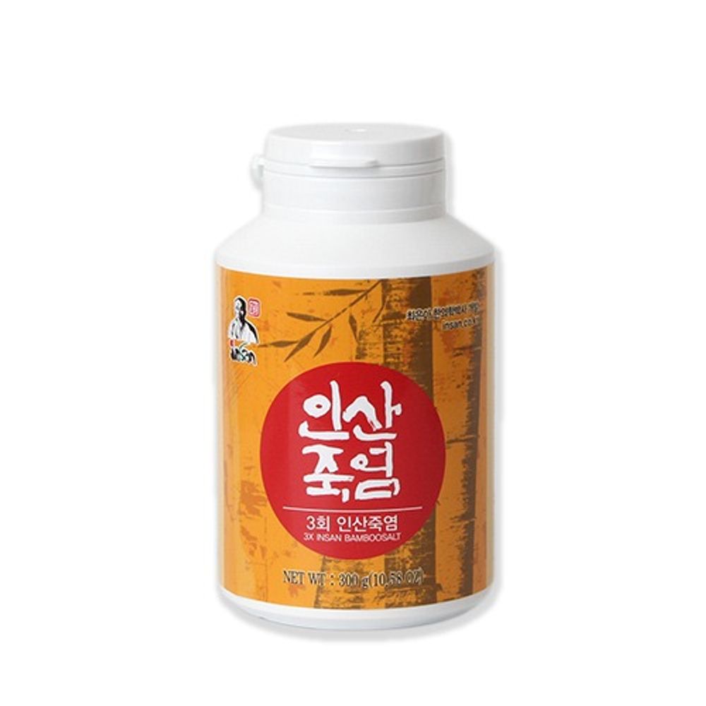 [INSAN BAMBOO SALT] 3-Times Roasted – Powder Type 300g _ Alkaline Traditional Health Salt with Antioxidant Benefits _ Made in Korea
