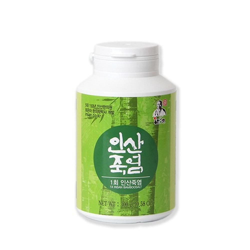 [INSAN BAMBOO SALT] 1-Times Roasted – Powder Type 300g _ Alkaline Traditional Health Salt with Antioxidant Benefits _ Made in Korea
