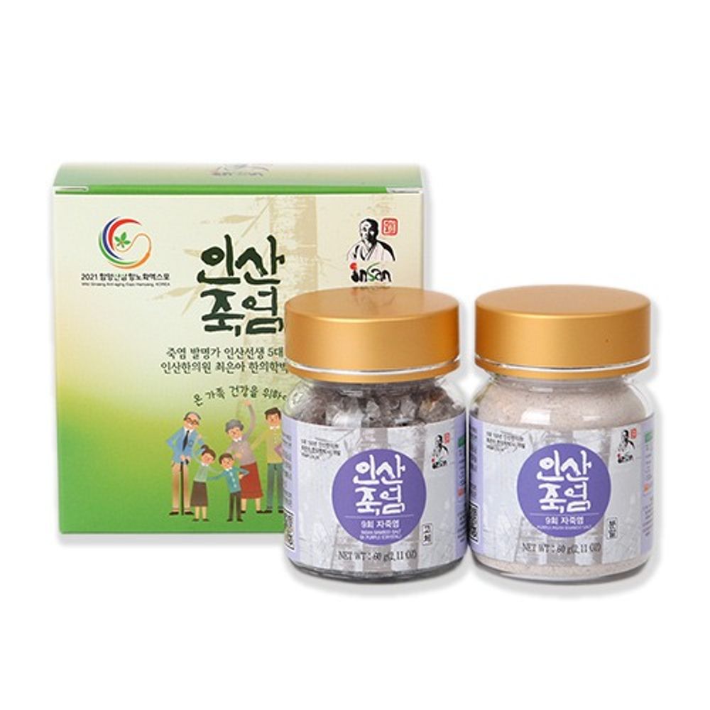 [INSAN BAMBOO SALT] 9X Roasted Premium Purple Bamboo Salt 60g *2 set – Mineral-Rich Antioxidant Salt _ Made in Korea