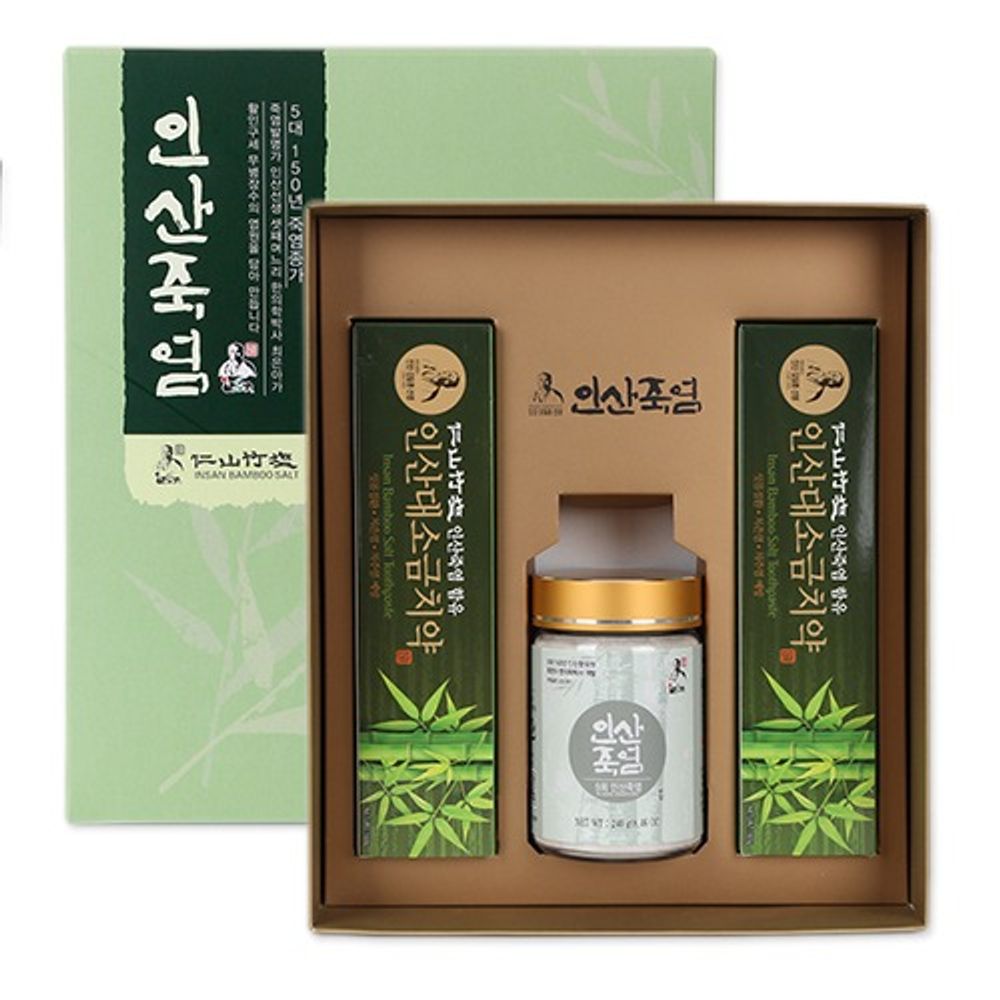 [INSAN BAMBOO SALT] 9x Roasted Bamboo Salt Powder Gift Set _ Premium Health Gift, Mineral Rich Salt & Oral Care _ Made in Korea