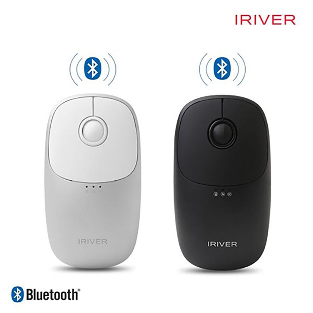 iRiver Bluetooth Wireless Noiseless High-quality Mouse EQWEAR-MVM9, noiseless 4-button optical mouse, Bluetooth 2 channels, aluminum case, up to 20M