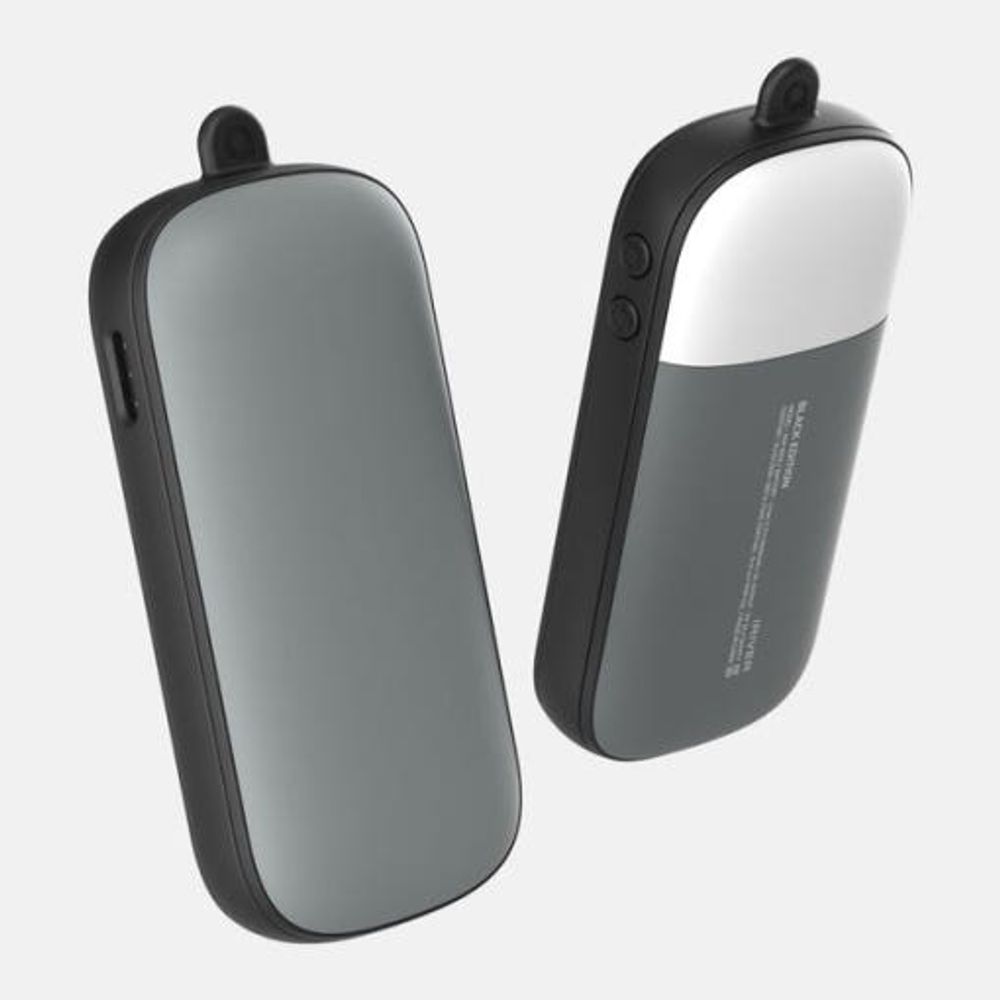 IRIVER Portable LED Hand Warmer & Power Bank HW-ID52 – 5200mAh Large Capacity, Double Sided Heating, Warm Control, LED Mood Lamp 